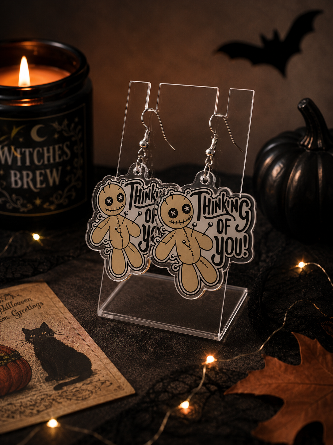Acrylic “Thinking of You” Earrings