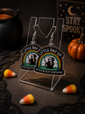 Acrylic Little Ray of Pitch Black Sunshine Earrings