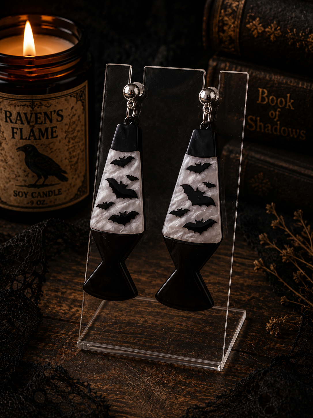 Bats Lava Lamp Earrings