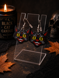 Vintage Inspired Black Cat Earrings