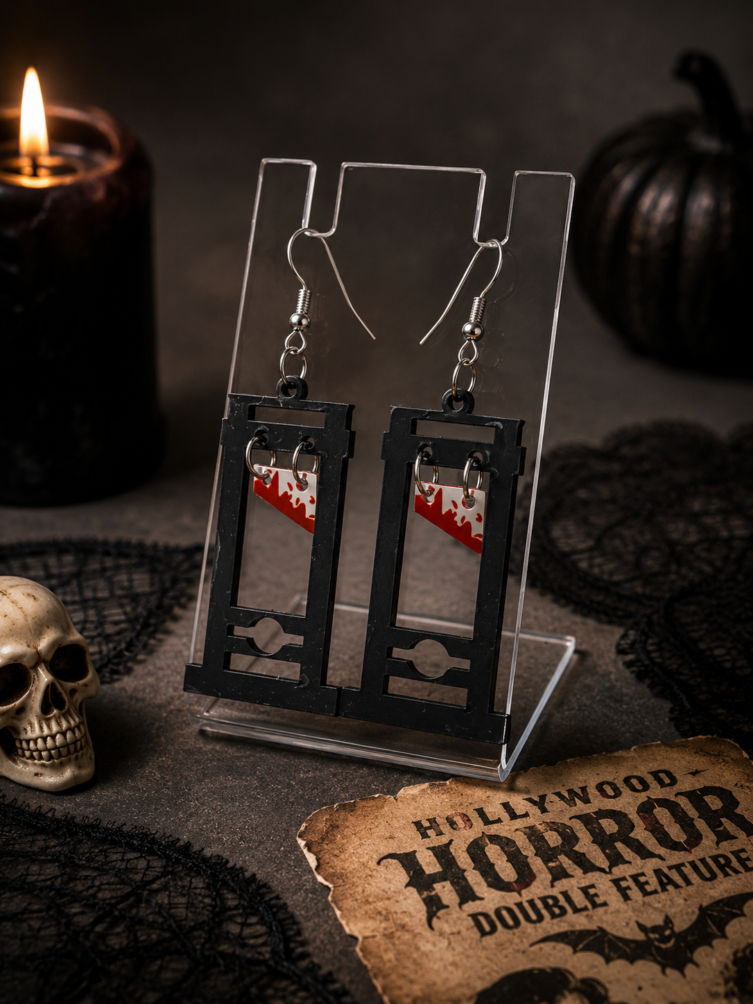 Bloody Guillotine Earrings